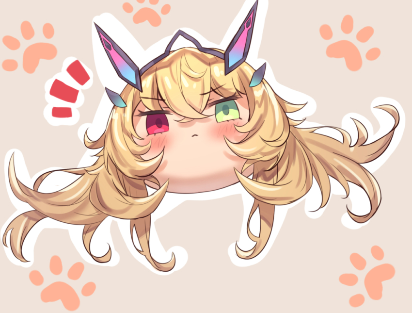 1girl, absurdly_long_hair, blonde_hair, crown, barghest_(fate), fate/grand_order, fate_(series), green_eyes