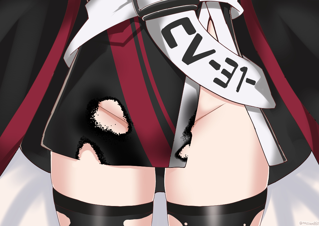 1girl, azur_lane, belt, black_coat, black_dress, black_thighhighs, bon_homme_richard_(meta)_(azur_lane), clothes_writing