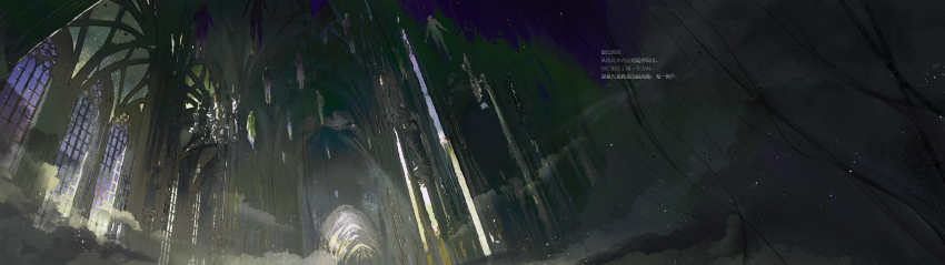 6+others, absurdres, arch, bodies, cathedral, chinese_text, church, church_interior