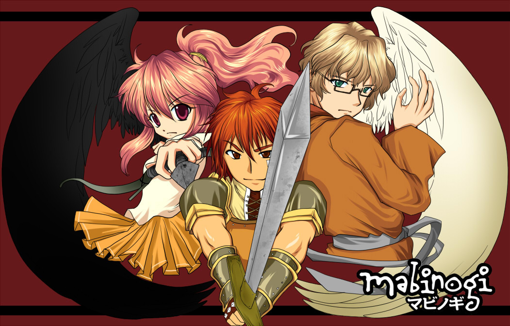 1girl, 2boys, arrow_(projectile), blonde_hair, bow_(weapon), brown_eyes, glasses, green_eyes