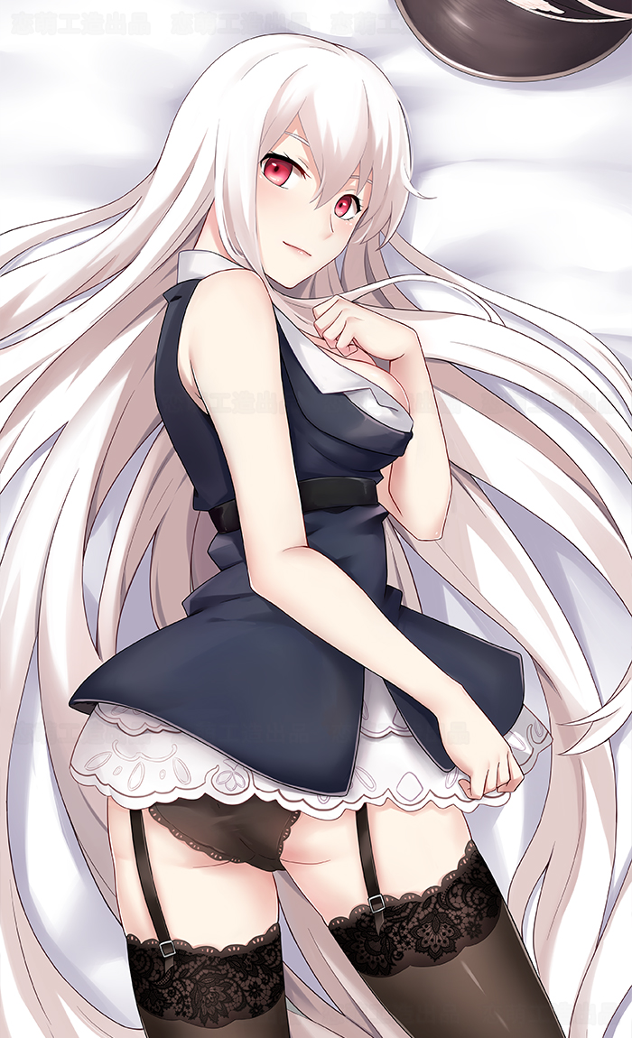 1girl, blush, dakimakura_(medium), girls'_frontline, hair_between_eyes, kar98k_(girls'_frontline), long_hair, looking_at_viewer