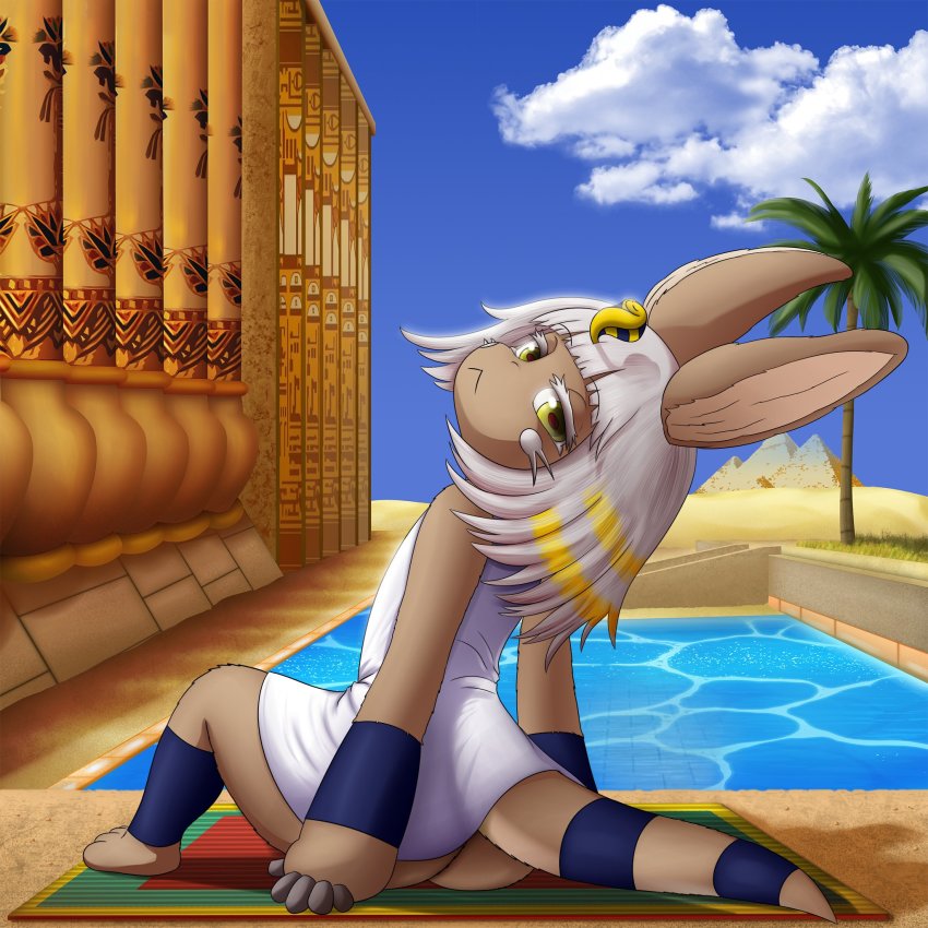 1other, ambiguous_gender, ancient_egyptian, animal_ears, ankha_(animal_crossing), ankha_(animal_crossing)_(cosplay), bob_cut, cloud