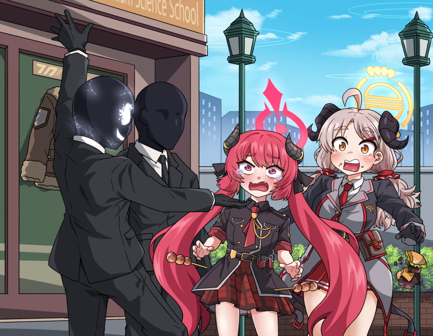 2boys, 2girls, absurdres, artworks/97964735, black_suit_(blue_archive), blue_archive, highres, izumi_(blue_archive)