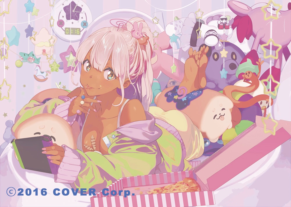 1girl, alternate_costume, barefoot, bed, bed_sheet, bird, branch, bread