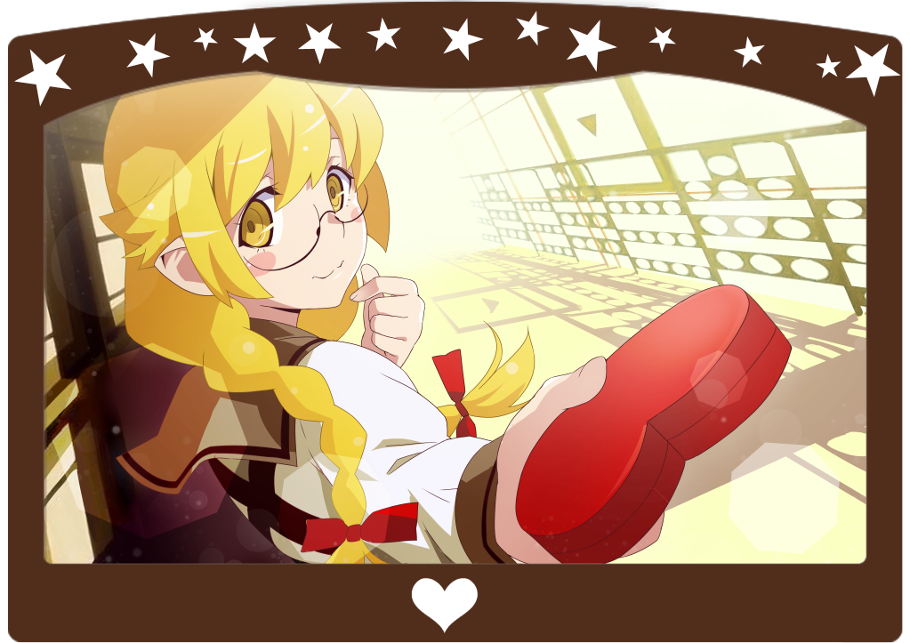 1girl, blonde_hair, blush_stickers, bow, box, box_of_chocolates, braid, candy