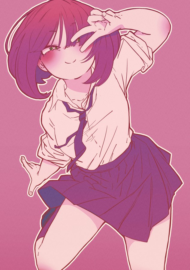 1girl, blush, boku_no_hero_academia, brown_hair, elbowing, green_eyes, hair_over_one_eye, happy