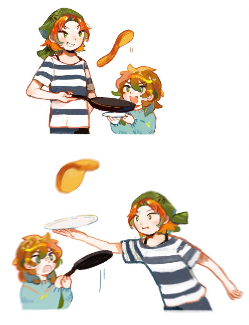 :d, :i, annie_(saibou_shinkyoku), bamtoast, bandana, blue_sweater, brown_hair, child