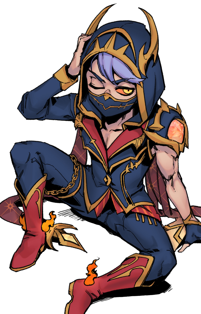 arms_up, boots, confused, fire, gem, high_noon_talon, horns, league_of_legends