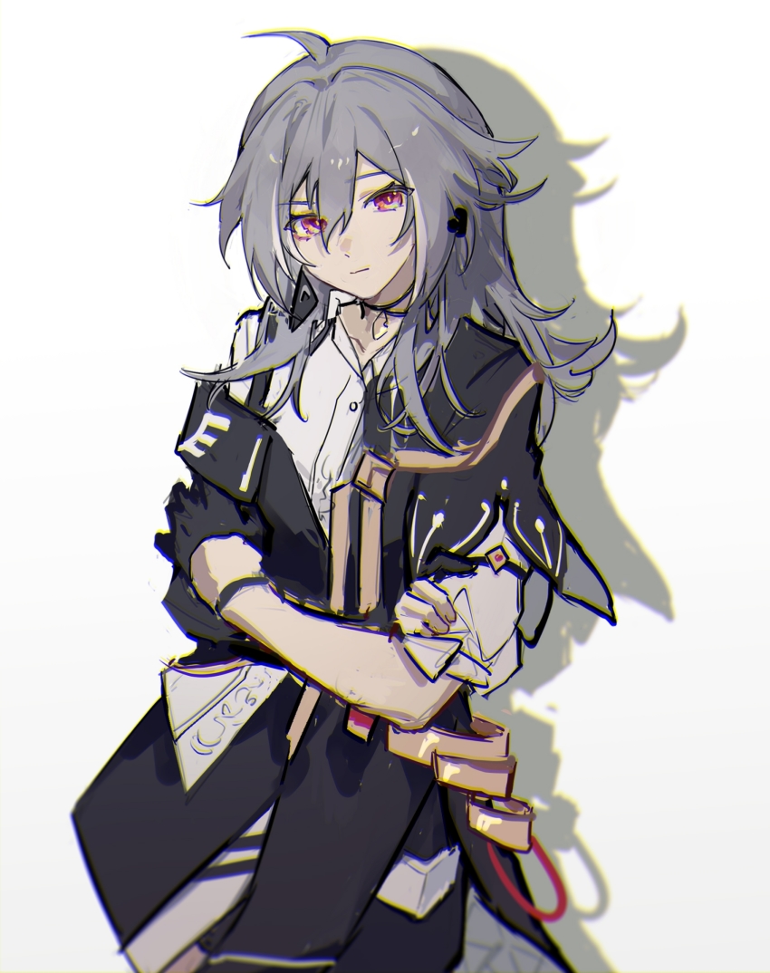 1girl, absurdres, bad_id, bad_lofter_id, black_gloves, black_hair, black_jacket, casual