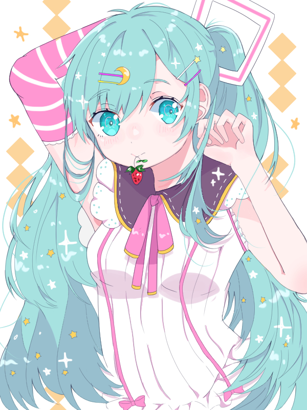 1girl, hatsune_miku, minini_(@mofumofu_alien), solo, tagme, twintails, vocaloid