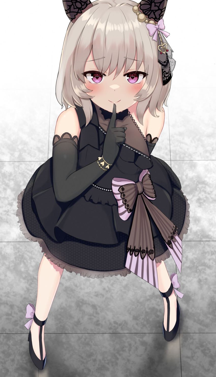 1girl, absurdres, animal_ears, blush, collarbone, curren_chan_(sakutsuki_ma_cherie)_(umamusume), curren_chan_(umamusume), detached_sleeves