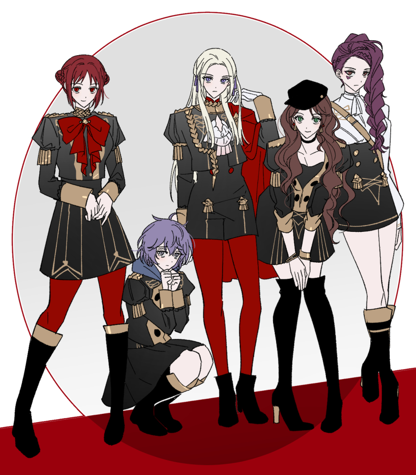 bad_id, bad_twitter_id, bernadetta_von_varley, braid, breasts, brown_eyes, brown_hair, closed_mouth