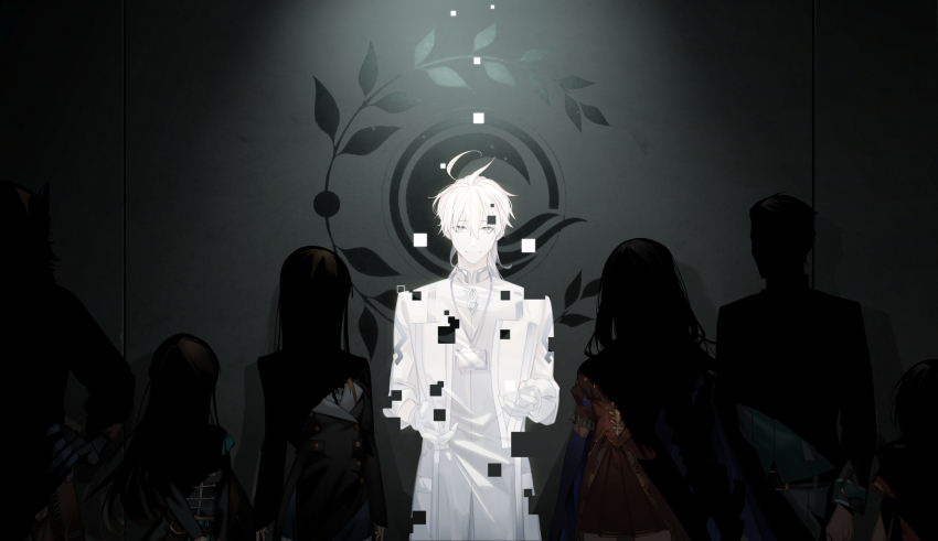 3boys, 4girls, ahoge, arlizi, asha_(fate), belt, belt_buckle, black_gloves