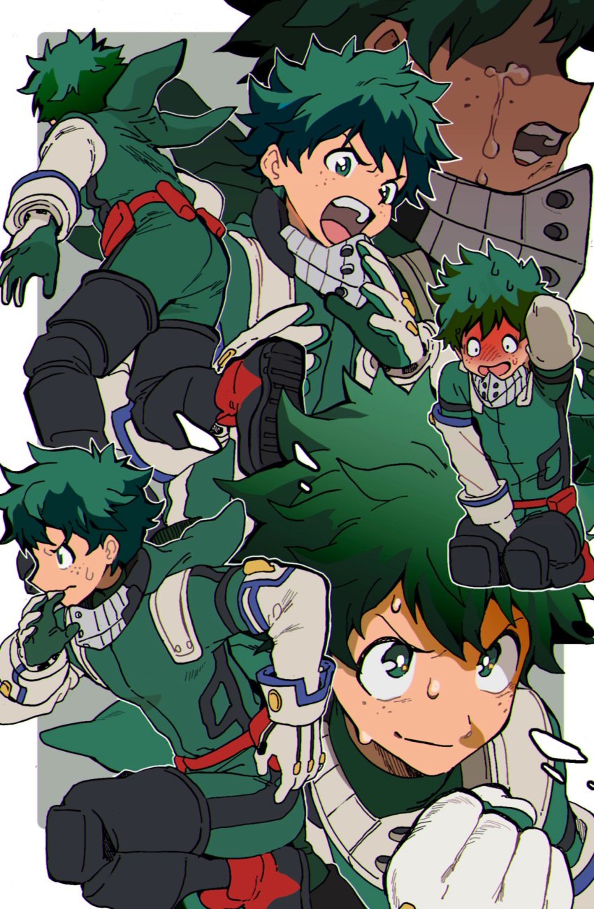 ass, blush, boku_no_hero_academia, closed_mouth, gloves, green_eyes, green_hair, highres