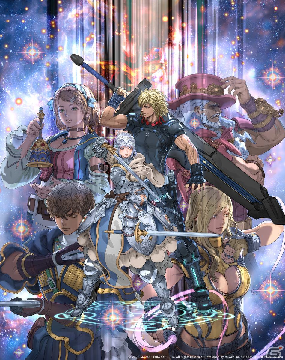 blonde_hair, breasts, cleavage, elena_(star_ocean), fingerless_gloves, gloves, hat, highres