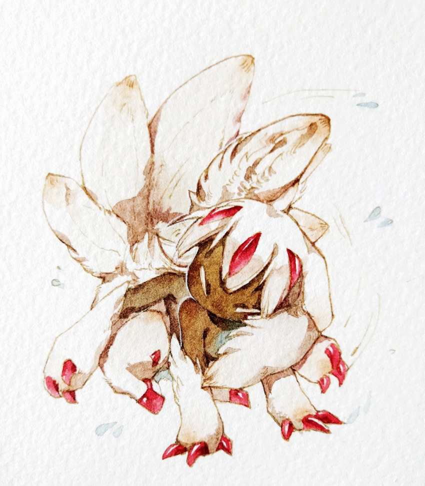 1girl, absurdres, all_fours, animal_ears, claws, commentary, dark-skinned_female, dark_skin