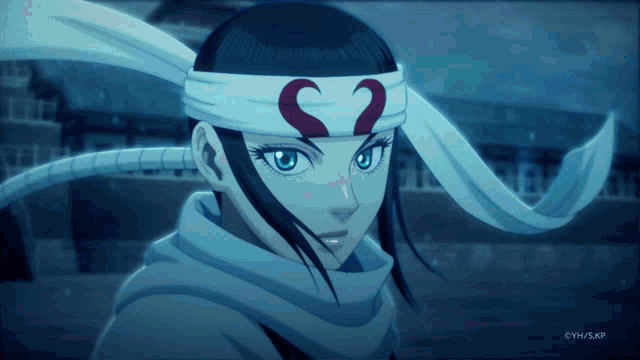 1girl, animated, animated_gif, kingdom_(series), kyoukai_(kingdom), long_hair, sword, weapon