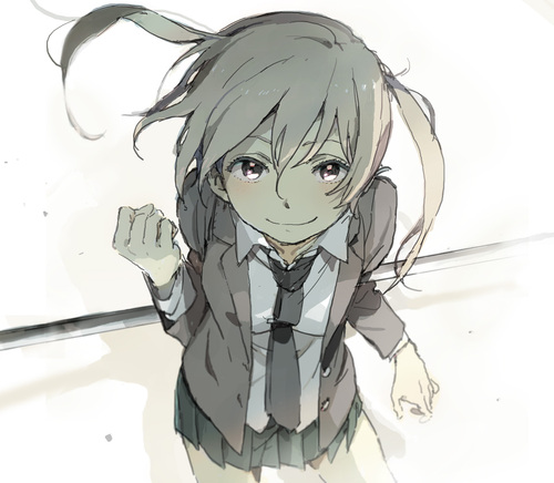 00s, 1girl, alternate_breast_size, cropped_legs, female_focus, kiikanna, lowres, maka_albarn