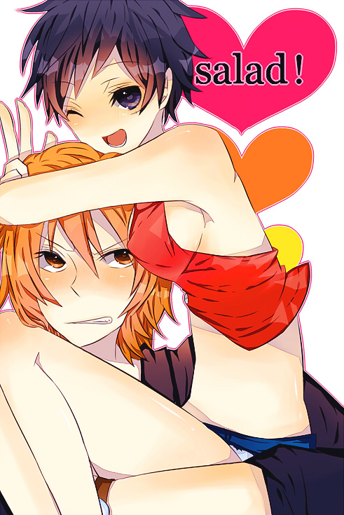 1boy, 1girl, artist_request, breasts, genderswap, genderswap_(ftm), genderswap_(mtf), luffyko