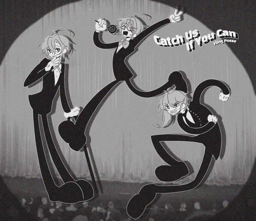 3boys, :o, ;d, amemura_ramuda, arisugawa_dice, bow, bowtie, candy