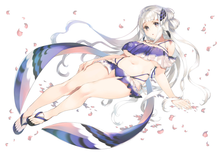 1girl, absurdly_long_hair, ainu_clothes, aquaplus, blush, breasts, cleavage, cleavage_cutout