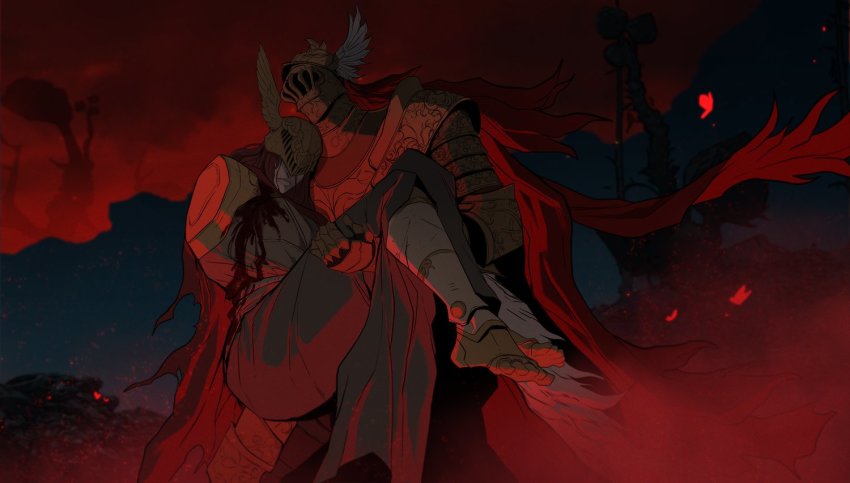 2girls, amputee, armor, banished_shadow, bleeding, blood, blood_on_clothes, breastplate