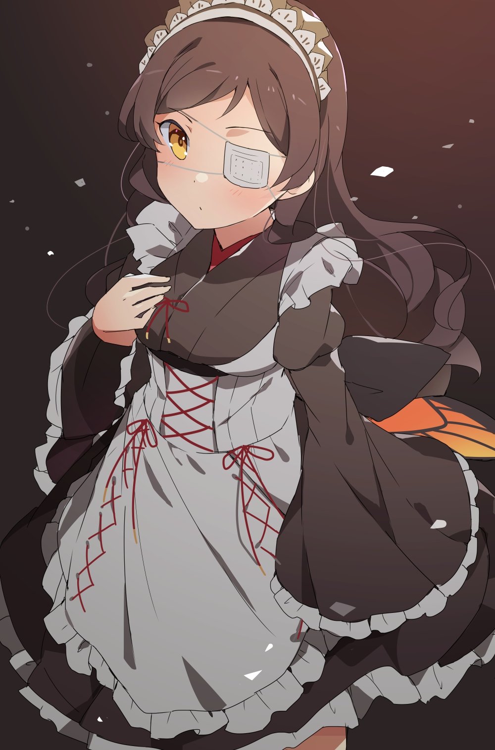 1girl, highres, idolmaster, idolmaster_million_live!, kitazawa_shiho, kitazawa_shiho_(depths_of_twilight_maid), mochigome_(ununquadium), solo