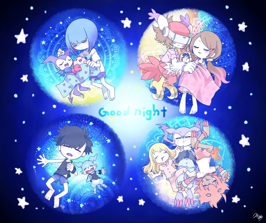 absurdres, digimon, fire, flamon, highres, impmon, mask, original