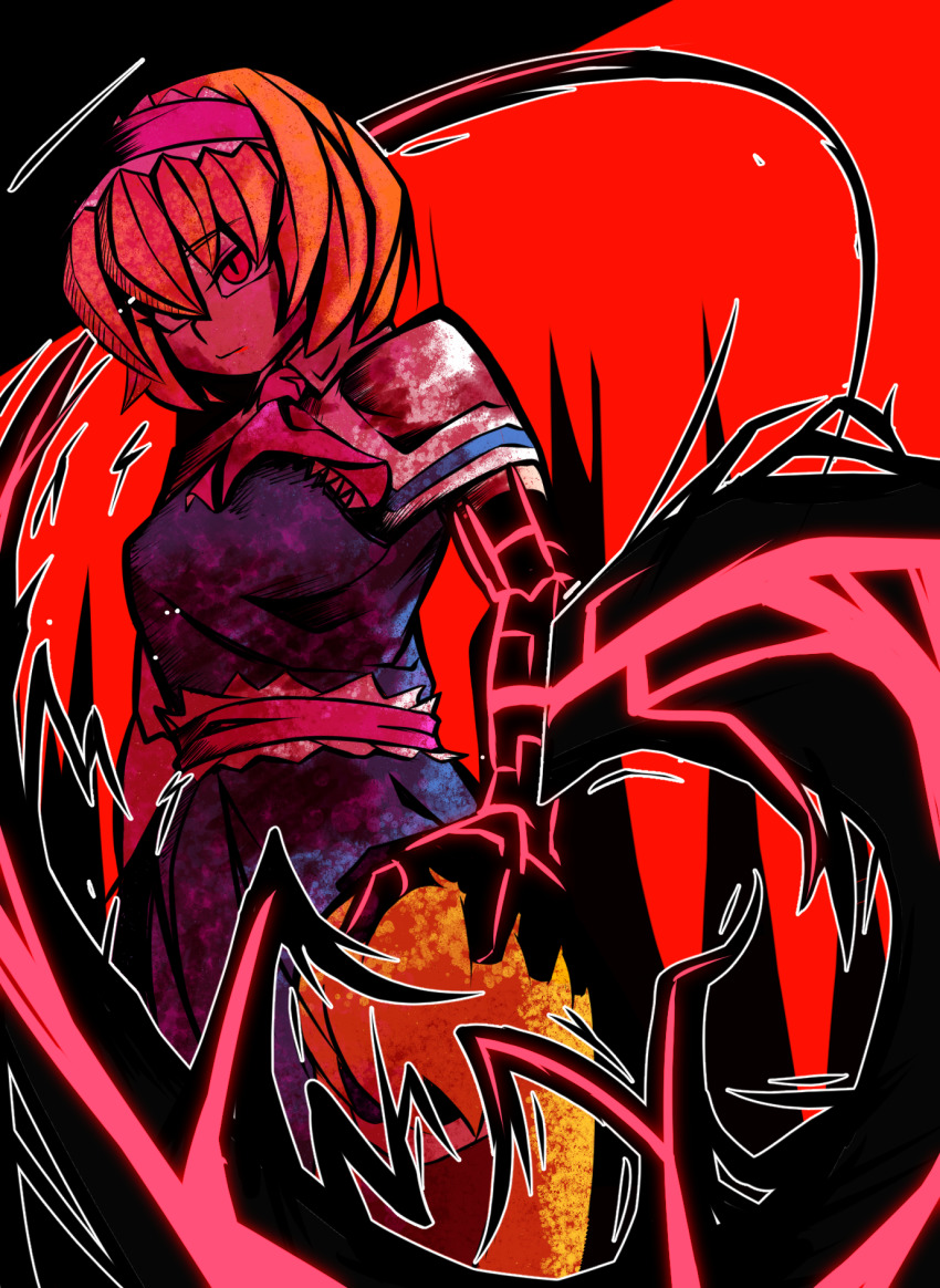 1girl, alice_margatroid, ascot, blonde_hair, blue_dress, bois_de_justice, breasts, capelet