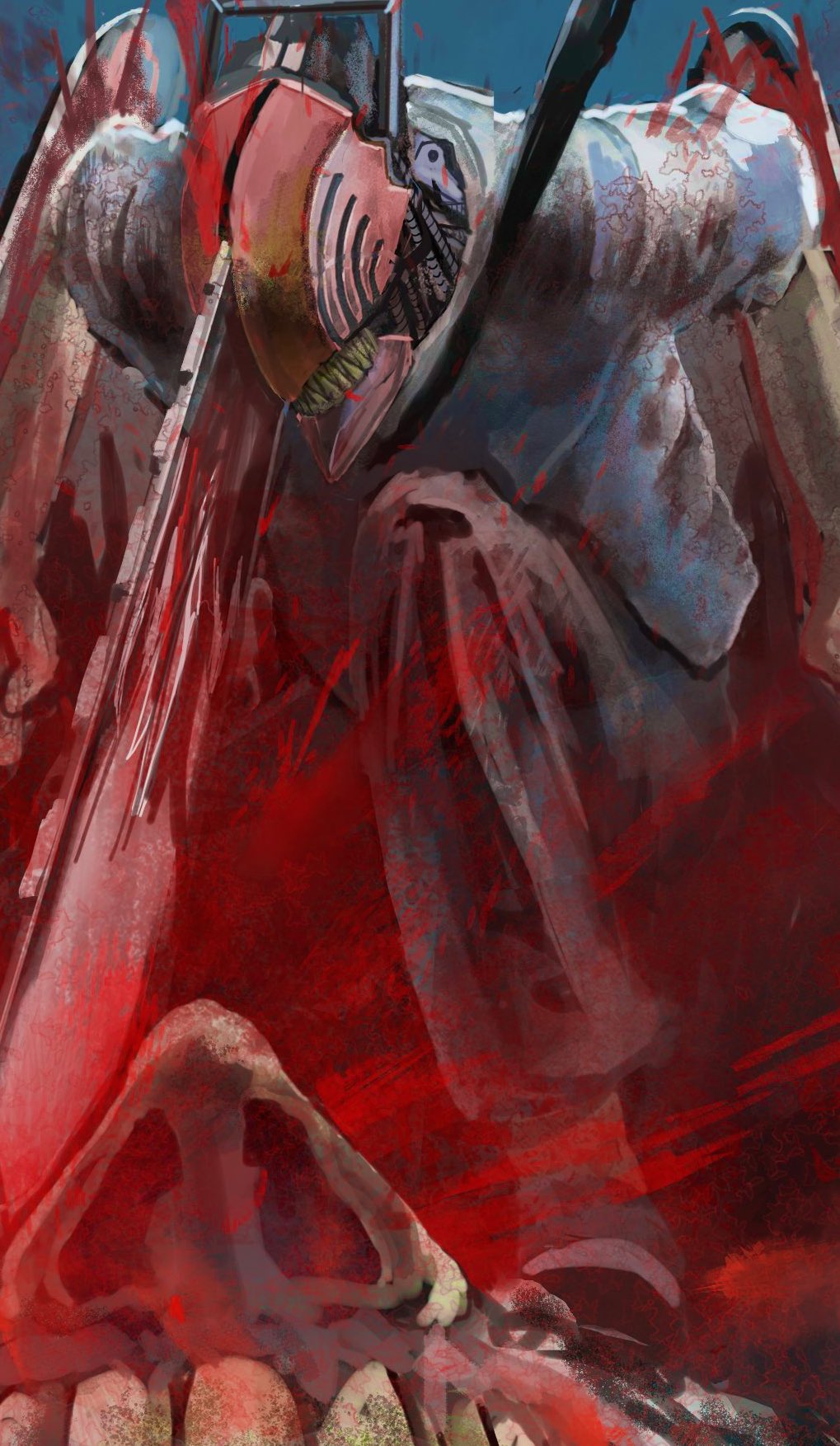 1boy, black_necktie, black_pants, chainsaw_man, denji_(chainsaw_man), highres, kishima_(ki123454321), monster_boy