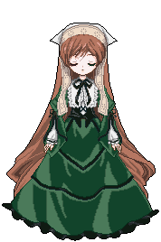 00s, 1girl, animated, animated_gif, female_focus, full_body, headscarf, heterochromia, kikujin, knife, long_hair, lowres, rozen_maiden, solo, suiseiseki, transparent_background, very_long_hair, white_headscarf, yandere