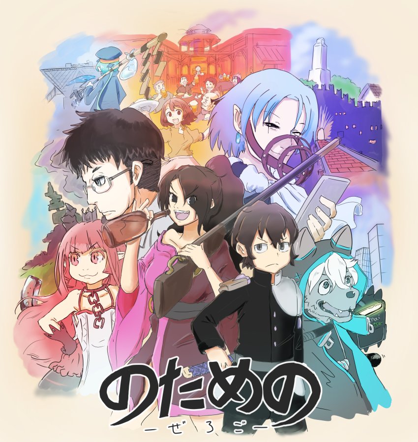 4girls, 6+boys, :3, :d, absurdres, alcohol, aqua_hair, bare_arms