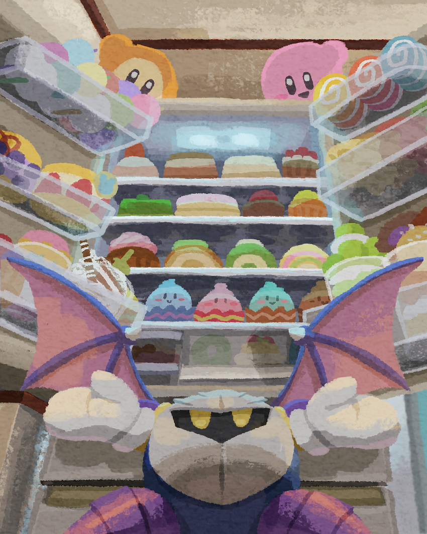 bat_wings, boots, cake, candy, colored_skin, desert, food, fruit