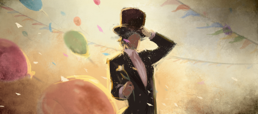 1boy, adjusting_clothes, adjusting_headwear, black_hair, black_hat, black_jacket, black_pants, chinese_commentary