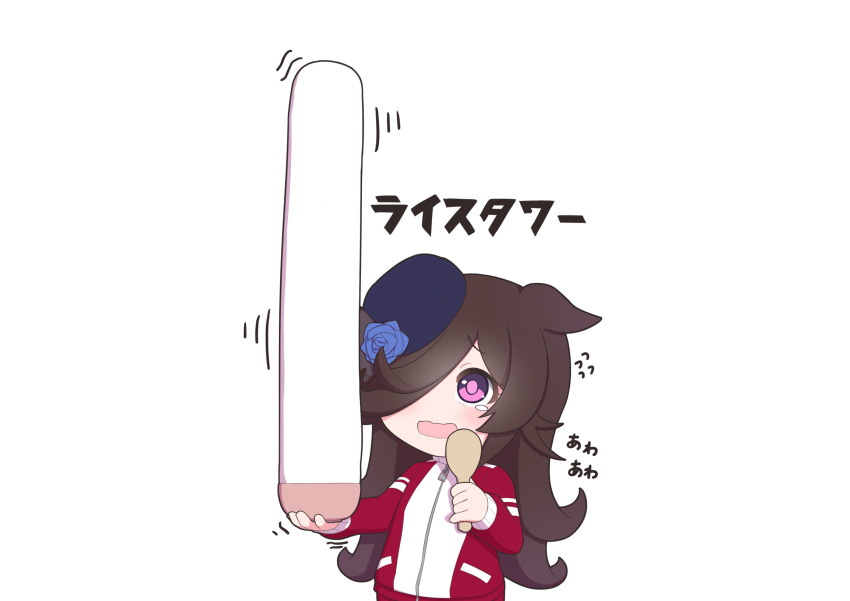 1girl, animal_ears, black_hair, blue_flower, blue_hat, blue_rose, bowl, chibi