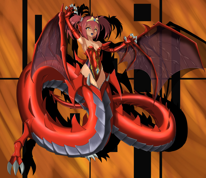 1girl, absurdres, artist_request, bare_shoulders, breasts, claws, cleavage, cosplay