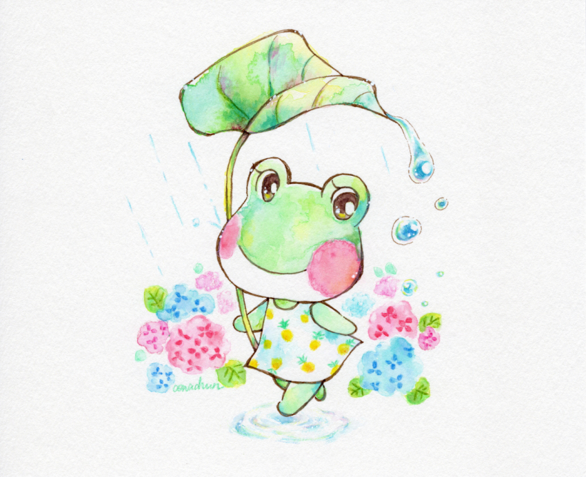 1girl, animal_crossing, artist_request, blush_stickers, colored_skin, doll, dress, eyelashes