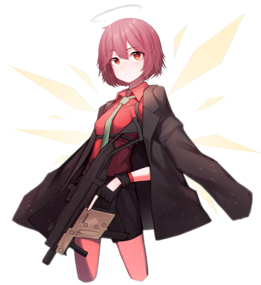 1girl, absurdres, arknights, beudelb, black_gloves, black_jacket, black_shorts, breasts