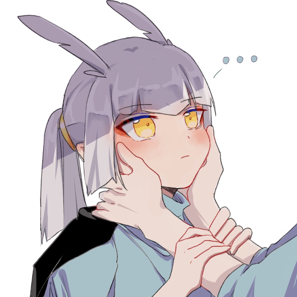 ..., 1boy, bishounen, blunt_bangs, blush, expressionless, eyeliner, fr001104