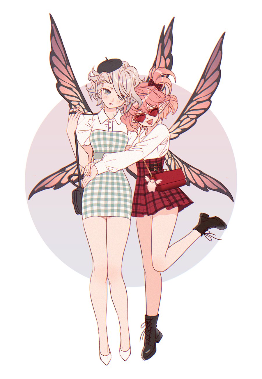 ^_^, alternate_costume, an_lad, bag, belt, beret, black_footwear, black_headwear