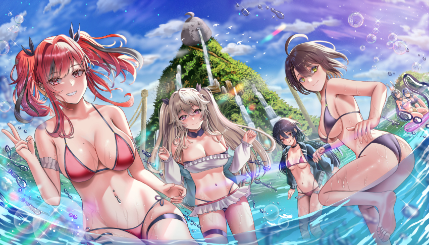 6+girls, absurdres, allen_m._sumner_(azur_lane), anchorage_(azur_lane), ass, azur_lane, baltimore_(azur_lane), bikini