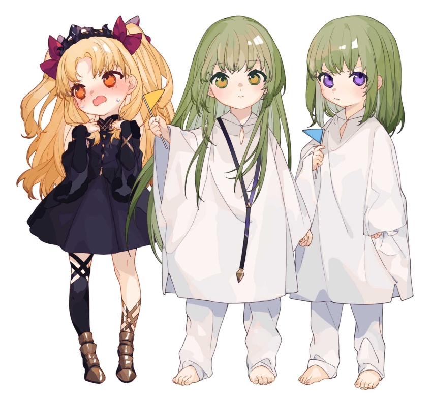 1girl, ankle_boots, ankle_lace-up, arm_at_side, armlet, armored_boots, barefoot, black_dress