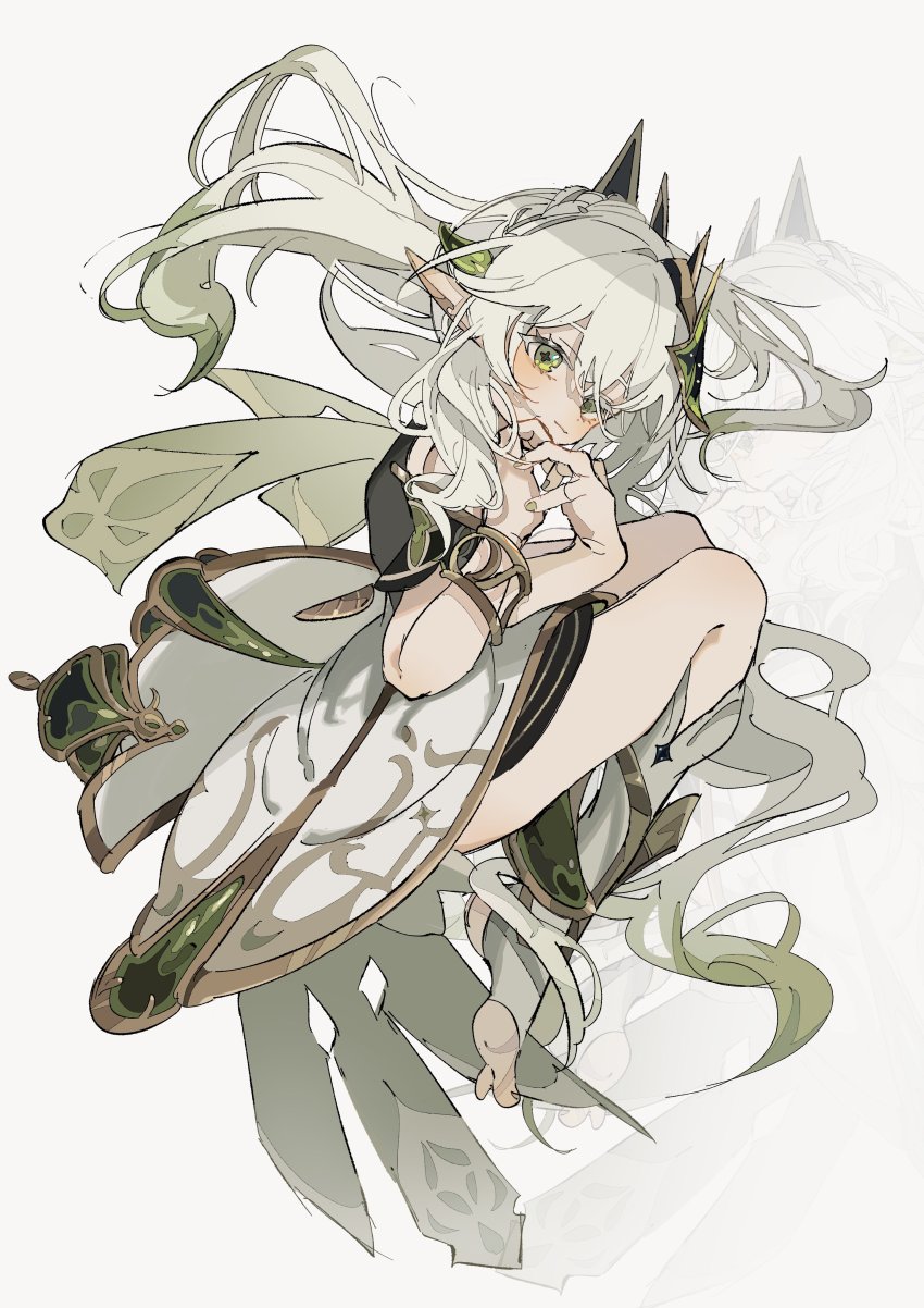 1girl, absurdres, bracelet, cape, child, dress, genshin_impact, gradient_hair