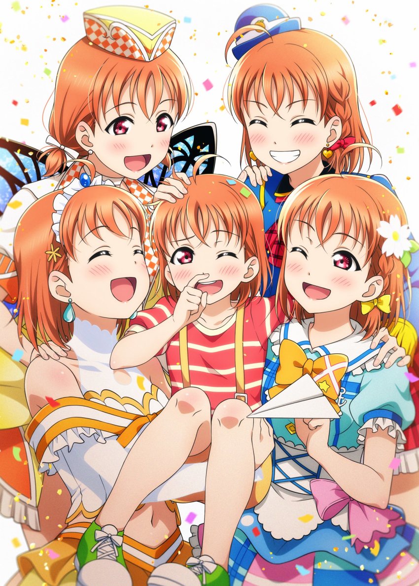 1girl, aged_down, ahoge, birthday, braid, breasts, butterfly_wings, child