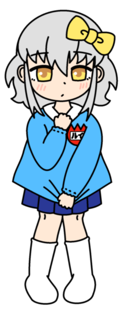 125scratch, 1girl, blue_skirt, borrowed_character, bow, child, clothes_pull, clutching_clothes