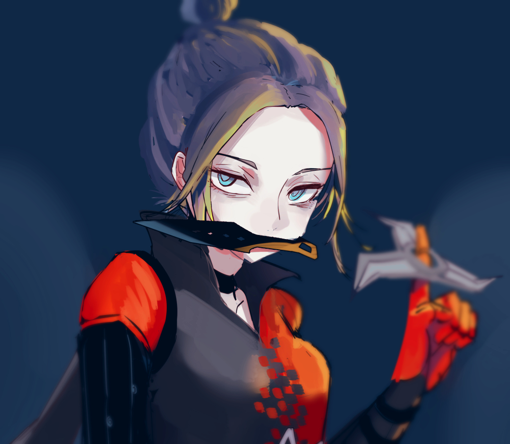 1girl, alternate_costume, animification, apex_legends, arc_star, bad_id, bad_pixiv_id, black_choker