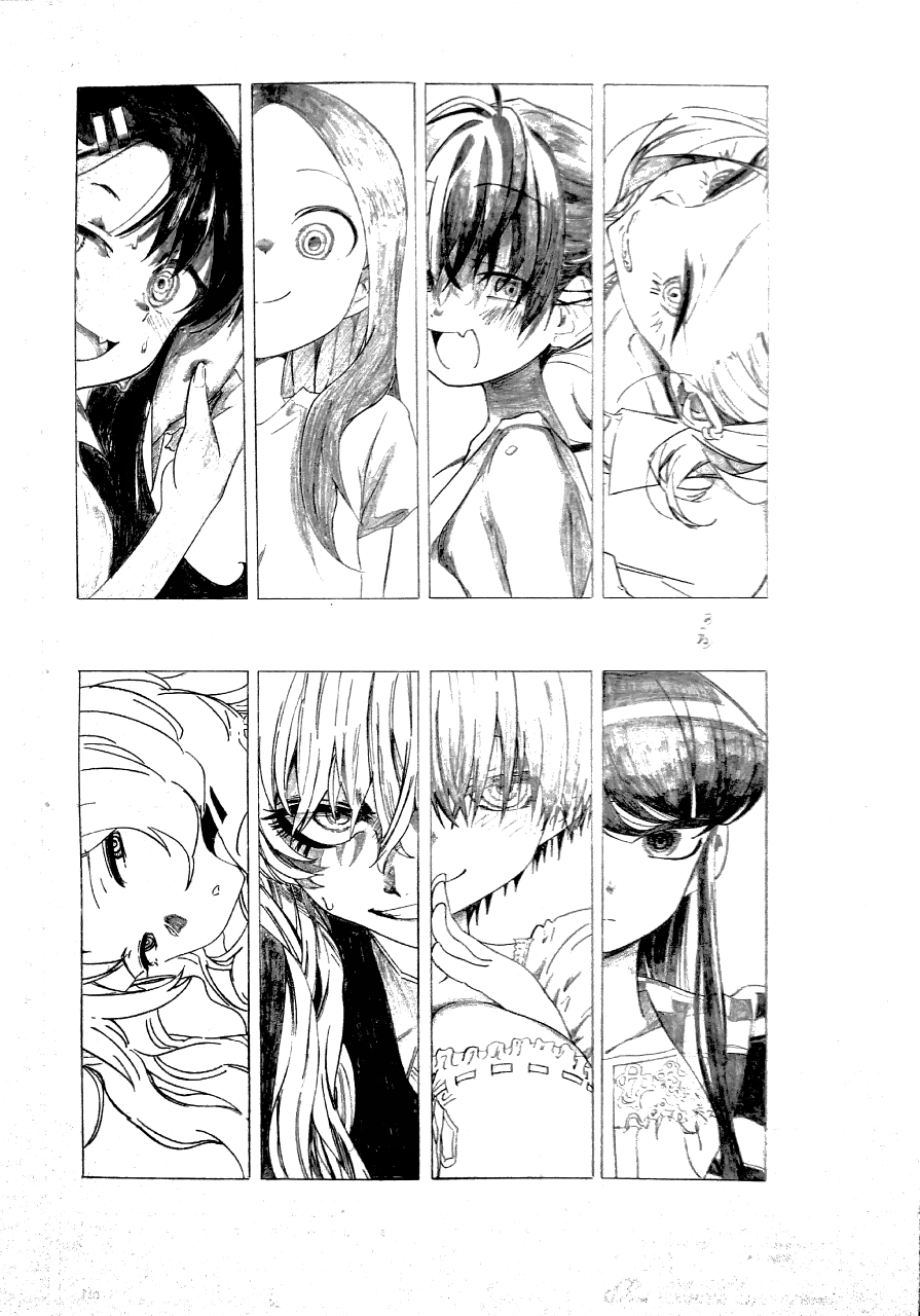 1boy, 6+girls, anjou_(yancha_gal), bow, breasts, character_request, collarbone, commentary_request