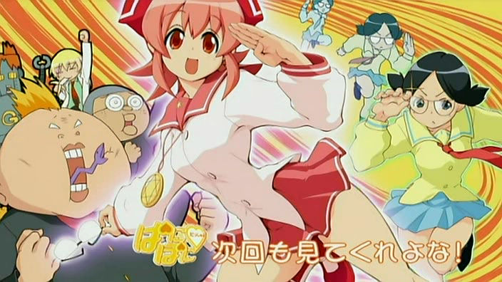 00s, 2boys, 3girls, alterego, anime_screenshot, behoimi, black_hair, blonde_hair