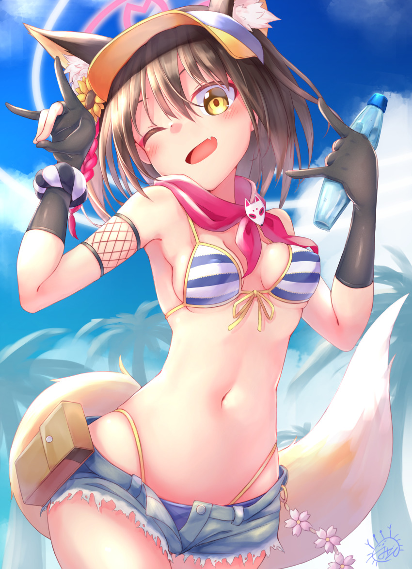 1girl, absurdres, animal_ear_fluff, animal_ears, bare_arms, bare_shoulders, bikini, black_hair