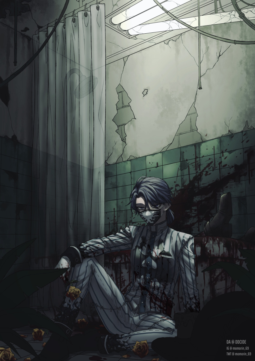2boys, absurdres, aesop_carl, aesop_carl_(rorschach_physician), ares_9979, artist_name, bathroom, bathtub